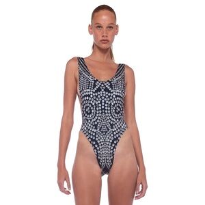 NORMA KAMALI Marissa One-piece Swimsuit In Studs